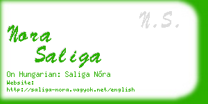 nora saliga business card